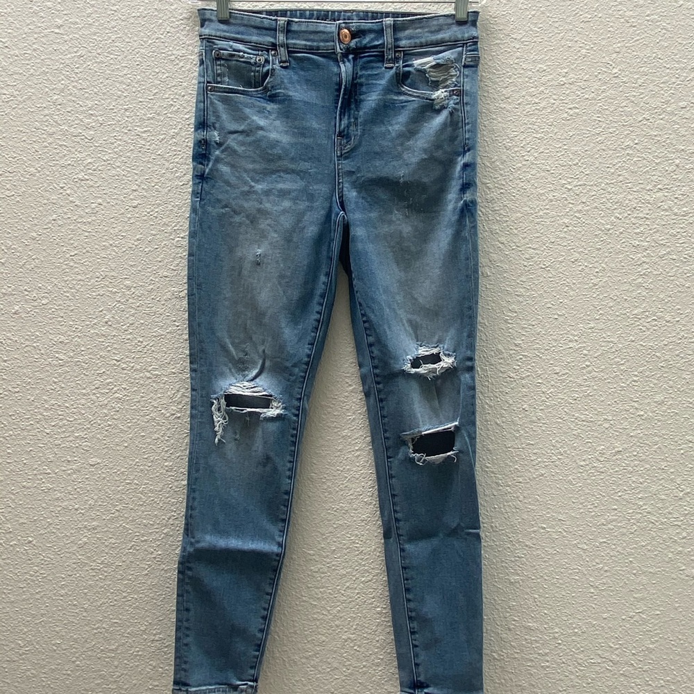 High waisted skinny jeans